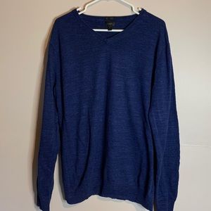 Men's Navy Blue Slim V-Neck J.Crew Sweater